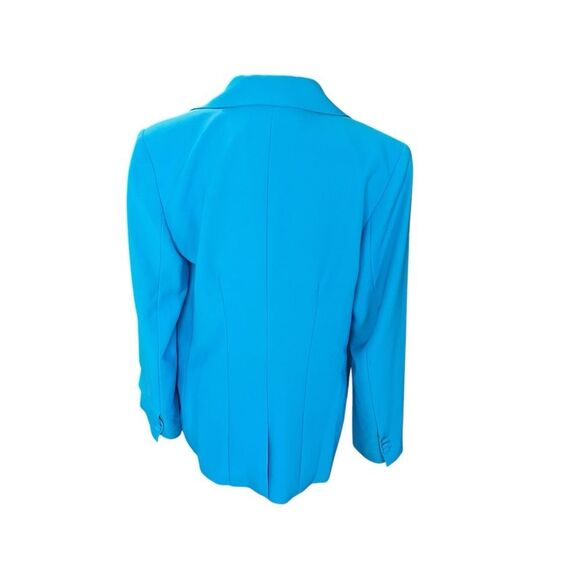 FRAME Malibu Blue One Button Blazer Jacket – Size 6 – Vibrant Turquoise Workwear - Picture 6 of 11